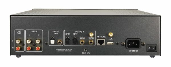 Atoll MS 120 Mini Netzwerkplayer Rückseite mit Anschlüssen