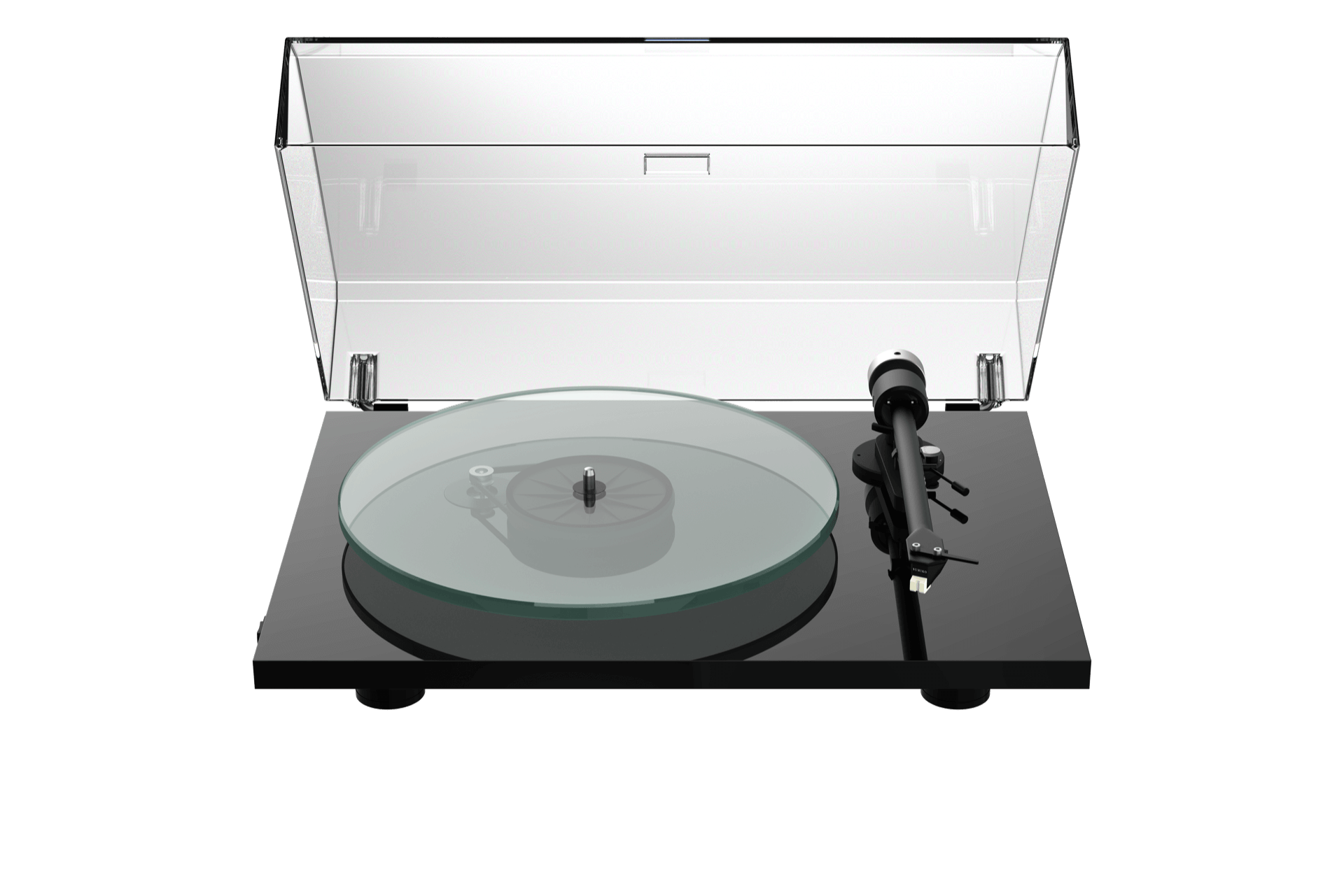 Pro-Ject T2 hochglanz schwarz mit Staubschutzhaube