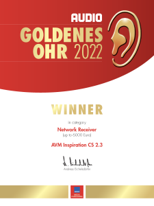 Goldenes Ohr 2022 Urkunde