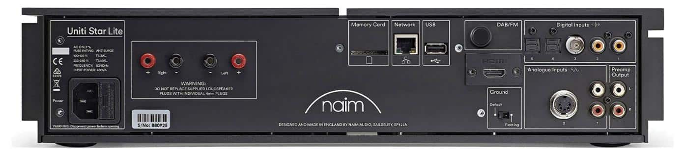 Naim Uniti Star Lite Anschlüsse